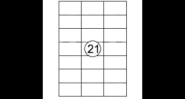 Etiket quantore 70x42.3mm 2100st | 10 stuks