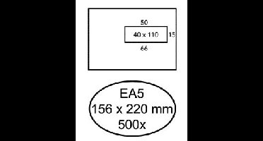 Envelop hermes venster ea5 vr 4x11 zk 80gr 500st