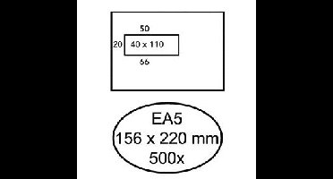 Envelop quantore venster ea5 vl40 80gr wt