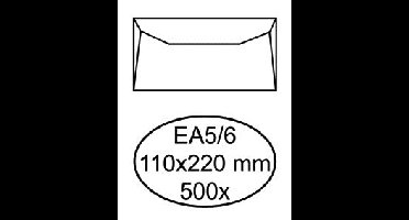Envelop hermes bank ea5/6 110x220 500st wit