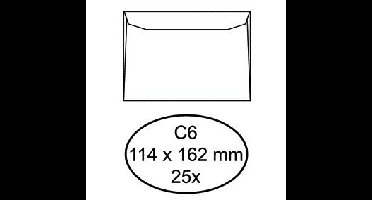 Envelop quantore bank c6 114x162 80gr wt | 40 stuks