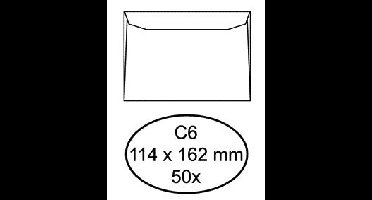 Envelop hermes bank c6 114x162 zk 50st wit