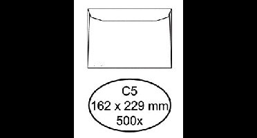 Envelop hermes bank c5 162x229 500st wit