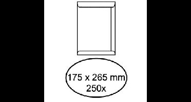 Envelop akte iezzy 175x265mm zelfklevend 100gr wit