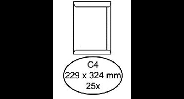 Envelop hermes akte c4 229x324 25st wit | 10 stuks
