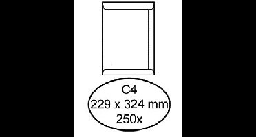 Envelop hermes akte c4 229x324 250st wit