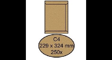 Envelop quantore akte c4 229x324 90gr bruinkraft