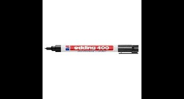 Viltstift edding 400 rond 1mm zwart | 10 stuks