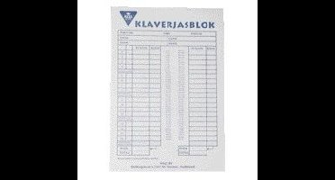 Scoreblok klaverjas 50 vel | 50 stuks