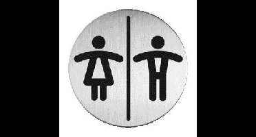 Infobord pictogram durable toileten d h rond 83mm | 5 stuks