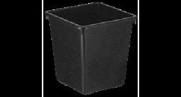 Papierbak kunststof vierkant taps 36cm hoog zwart | 4 stuks