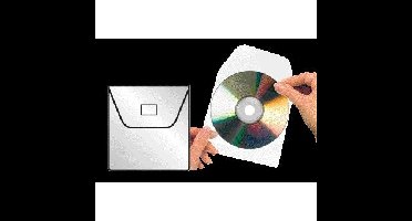 Cd/dvd hoes djois 127x127mm klep tr 25st