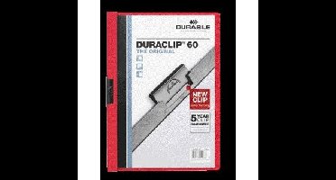 Klemmap durable duraclip a4 6mm 60v rd | 25 stuks