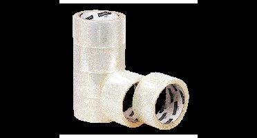 Verpakkingstape quantore 50mmx60m pp tr | 6 stuks