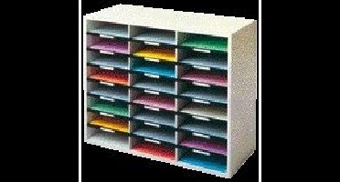 Fellowes 25061 tijdschrifthouder 36 schappen Grijs, Wit