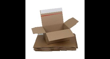 Autolockdoos enkelgolf 160 x 130 x 70 mm bruin | 10 stuks