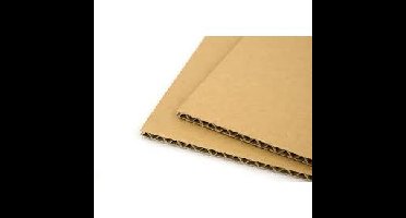 Golfkartonnen platen enkelgolf 78 x 118 cm bruin | 50 stuks