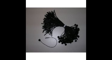 Koordsluiting 200 mm zwart 1.000 stuks