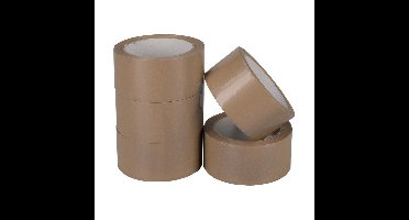 Pp solvent tape bruin 50 mm x 66 meter