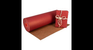 Kraftpapier op rol 59 cm x 400 meter 50 gram/m2 bordeaux rood