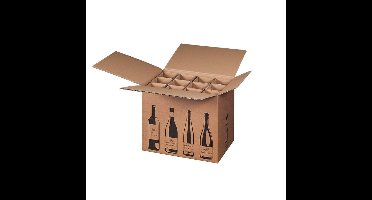 Flesverzenddoos voor 12 flessen 420 x 305 x 368 mm | 5 stuks