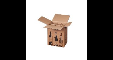Flesverzenddoos voor 6 flessen 305 x 212 x 368 mm | 5 stuks