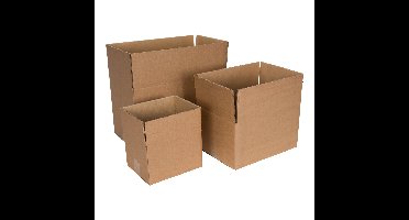 Kartonnen dozen enkelgolf 580 x 380 x 150 mm bruin | 25 stuks