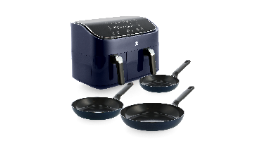 Enjoy Oxford Blue + XXXL Dubbele Air Fryer 4-delige set