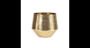 Bazar Bizar De Gehamerde Plantenbak - Messing - L