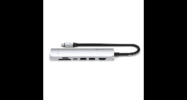 Satechi USB-C 7-in-1 Slim multiport adapter (ethernet) - Silver
