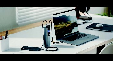 Alogic Ark Pro 3-port powerbank (27.600 mAh/160W) - Silver