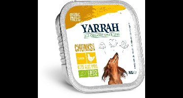 Biologisch hondenvoer chunks met kip