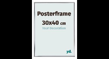 Posterlijst 30x40cm Zilver Hoogglans Kunststof Paris