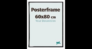 Posterlijst 60x80cm Zwart Mat Kunststof Paris