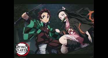 Poster Demon Slayer - Tanjiro And Nezuko Fight Position 52x38cm