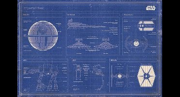 Poster Star Wars - Imperial fleet blueprint 91,5x61cm