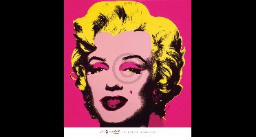 Kunstdruk Andy Warhol - Marilyn MonroeHot Pink 65x70cm