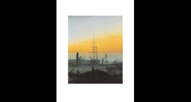 Kunstdruk Caspar David Friedrich - Der Greifswalder Hafen 70x90cm