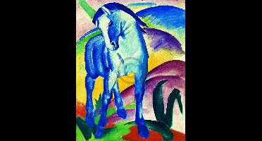 Kunstdruk Franz Marc - Blaues Pferd I 70x90cm