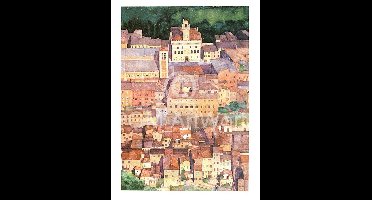 Kunstdruk Ralf Westphal - Mittelalterliche Bergstadt Montepulciano, Toskana 30x40cm