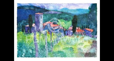 Kunstdruk Ralf Westphal - Castello di Spaltenna, Chianti 70x50cm