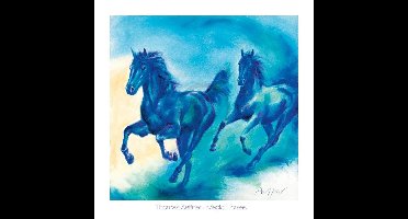 Kunstdruk Thomas Aeffner - Magic Horses 70x70cm