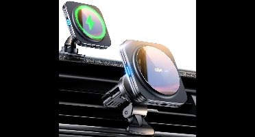 15W Magnetic Wireless Car Charger(Halolock) - Black