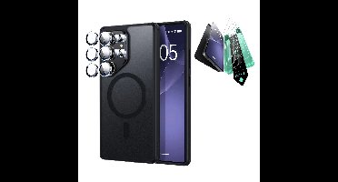 Galaxy S25 Ultra HaloLock Classic Hybrid Case Protection Bundle - Frosted Black