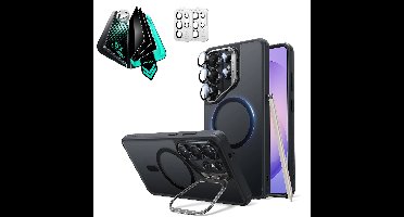 Galaxy S26 Ultra Bundle Classic Hybrid Magnetic Case (Stash Stand) and Armorite® Privacy Screen Protector - Frosted Black
