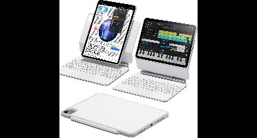 iPad Air 11" (2025) Rebound Magnetische Tastatur Hülle 360 - DE Layout-White