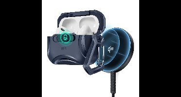 Cyber FlickLock Snap-and-Charge Bundle for AirPods Pro (2023/2022/2019) - Dark Blue