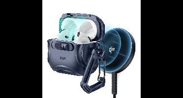 Cyber FlickLock Snap-and-Charge Bundle for AirPods 4 - Dark Blue