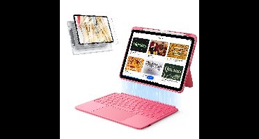 iPad 11" (A16) 2025 Flex Keyboard Case (Detachable) Paper-Feel Bundle - US Layout-Pink