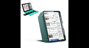 iPad 11" (A16) 2025 Bundle Flip Magnetic Case with Pencil Holder & Armorite® Paper-Feel Protection - Green